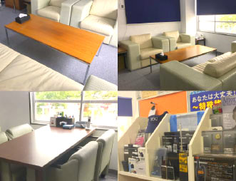 探偵事務所の待合室と相談質・受付窓口